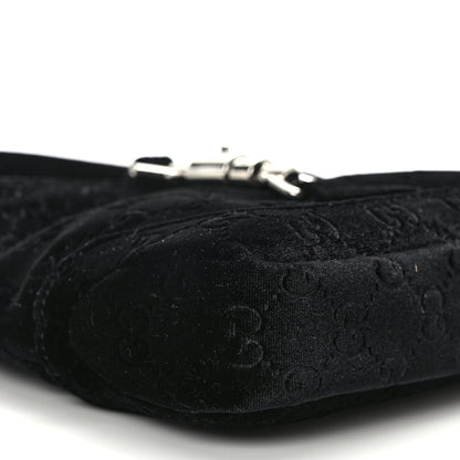Gucci New Velvet Ashmir GG Monogram Small Jackie 1961 Hobo Black 8 of 9
