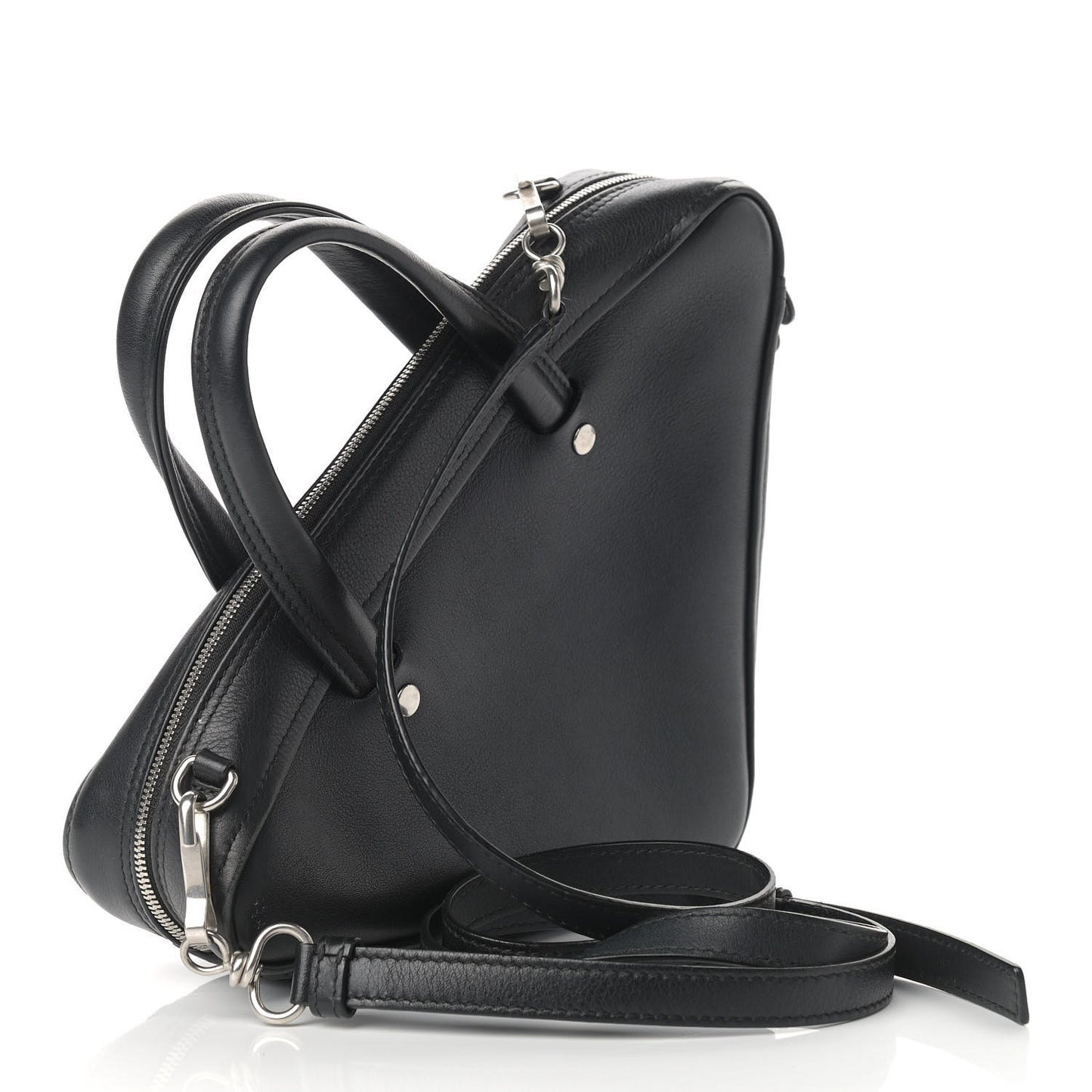 Calfskin XS Triangle Duffle Black