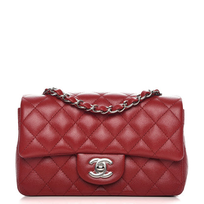 Chanel Caviar Quilted Mini Rectangular Flap Dark Red 1 of 8