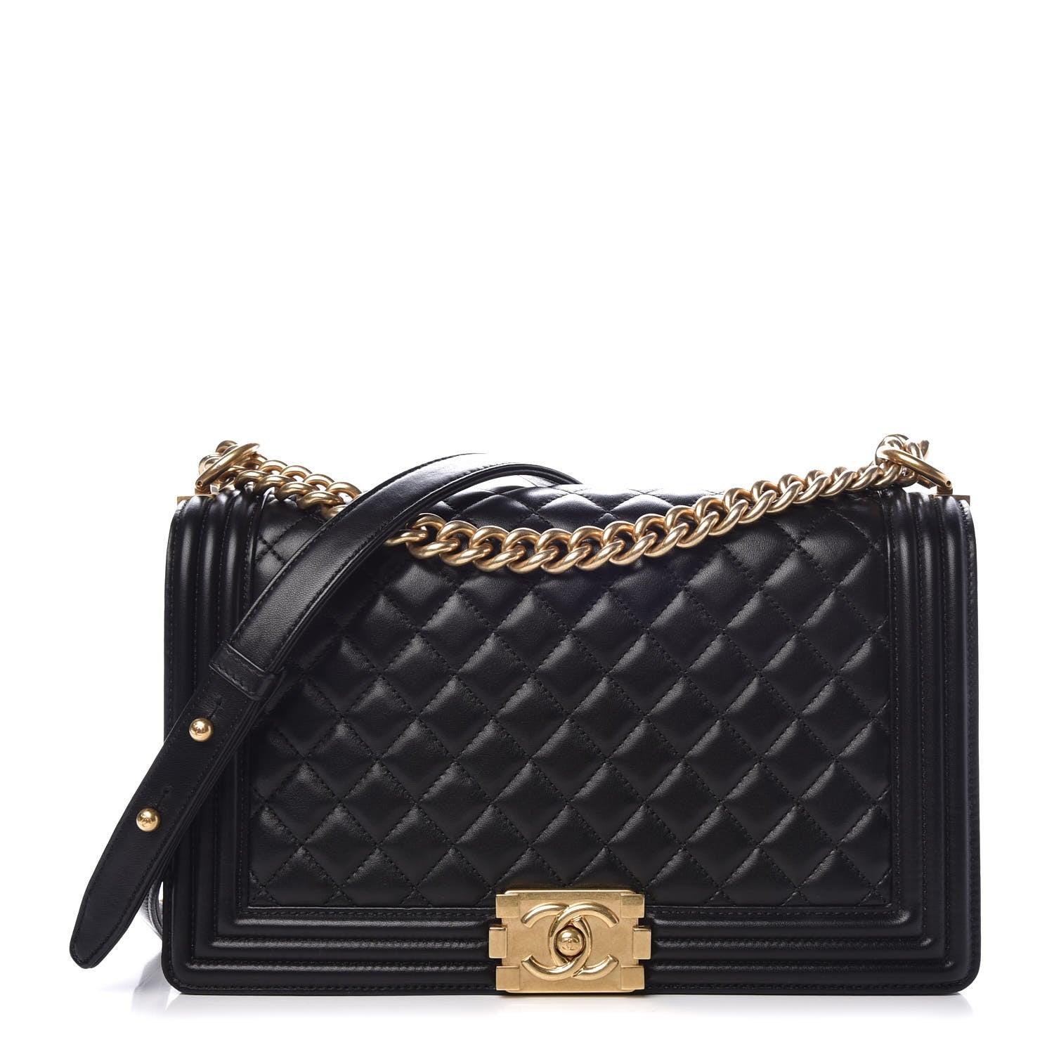 Chanel Lambskin Quilted New Medium Boy Flap Black 1 of 9