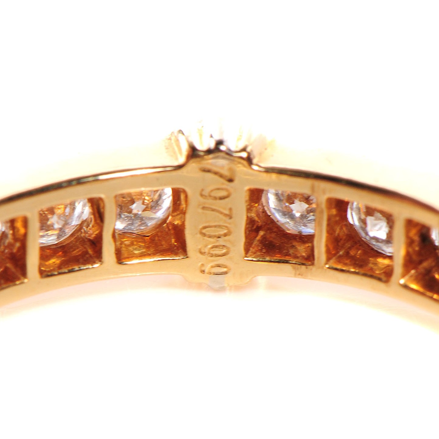 18K Yellow White Gold Diamond Contessa Band Ring 51 5.75