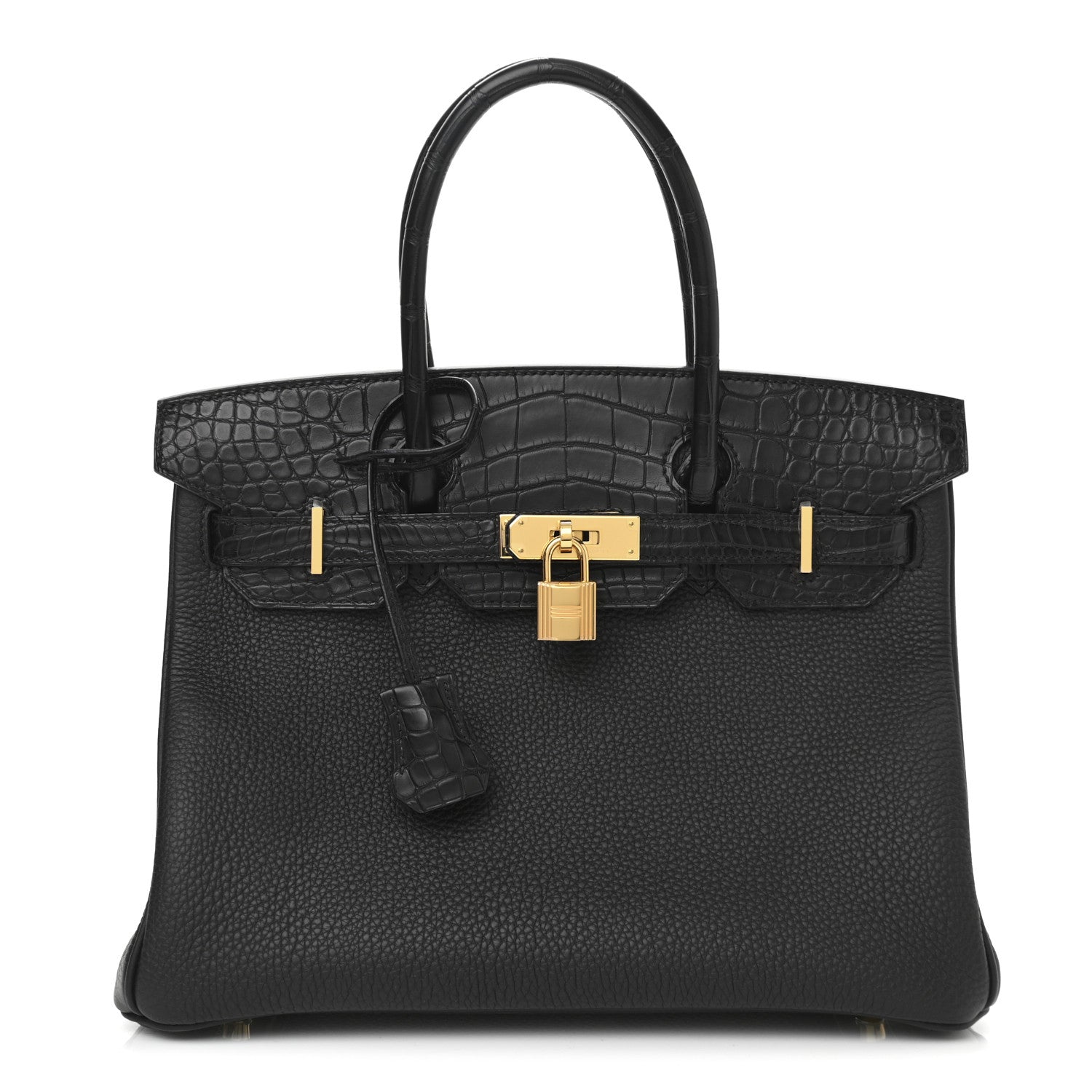 Hermes Togo Matte Alligator Birkin Touch 30 Black 1 of 13
