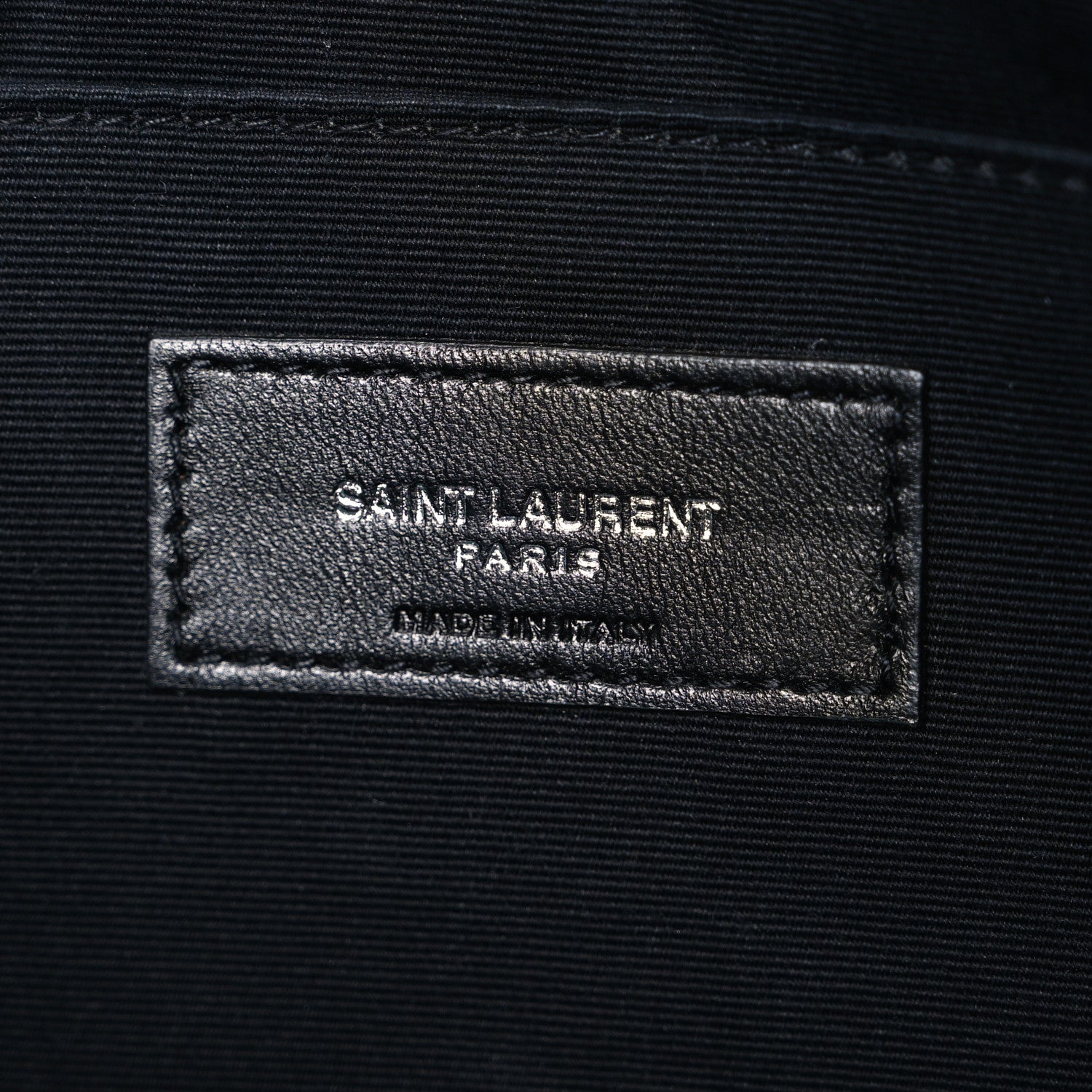 Saint Laurent Calfskin Matelasse Chevron Monogram Document Holder Black 6 of 7