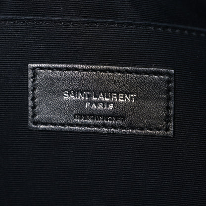 Saint Laurent Calfskin Matelasse Chevron Monogram Document Holder Black 6 of 7