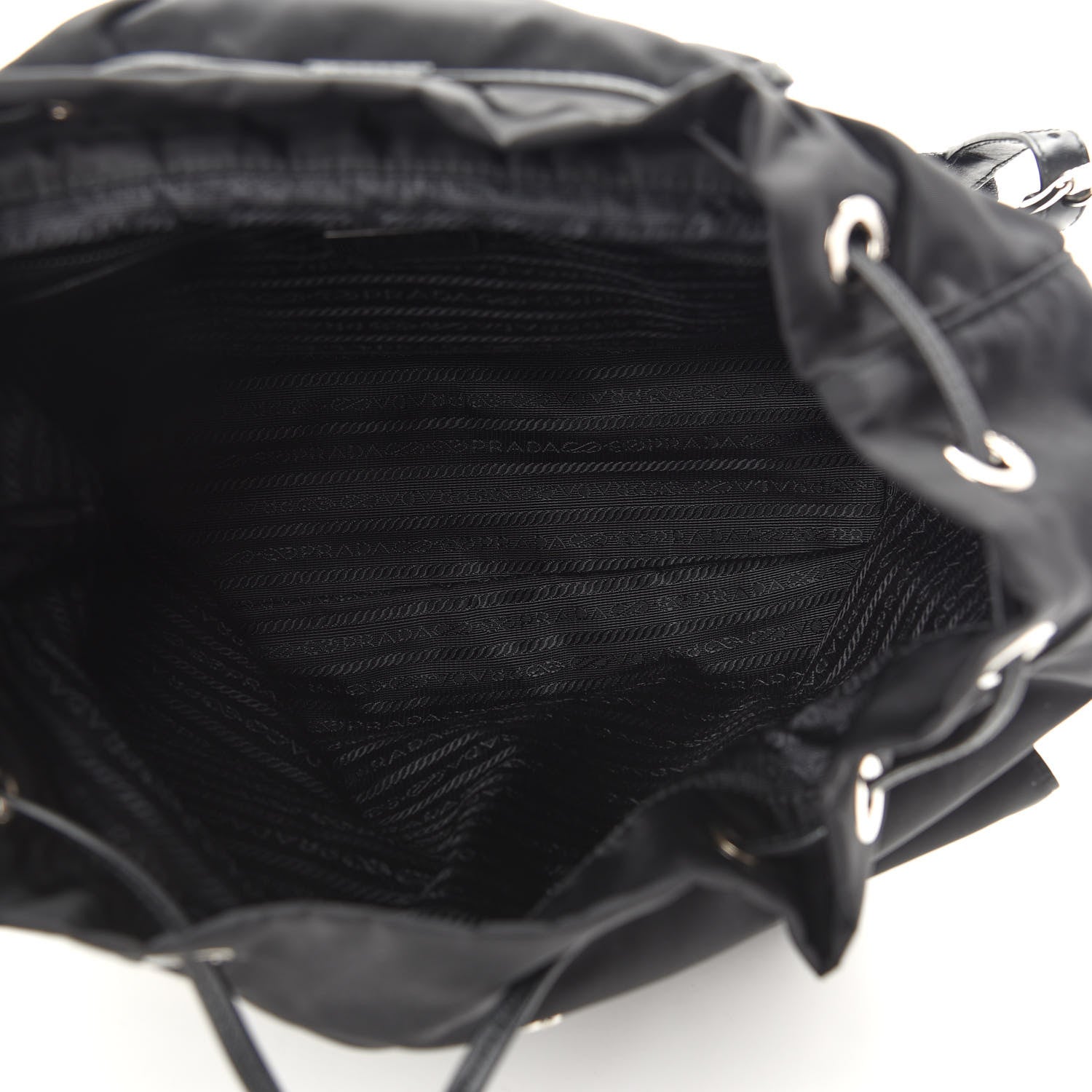 Prada Nylon New Vela Studded Backpack Black 7 of 9