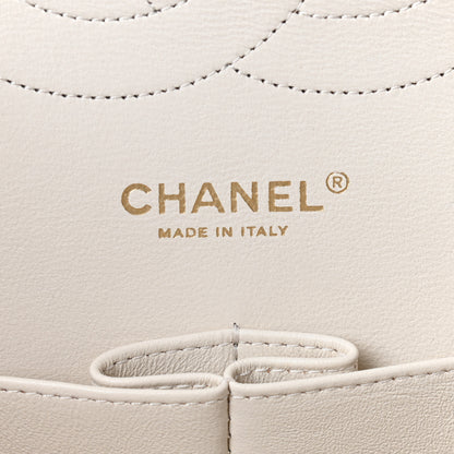 Chanel Caviar Quilted Jumbo Double Flap White 5 of 8