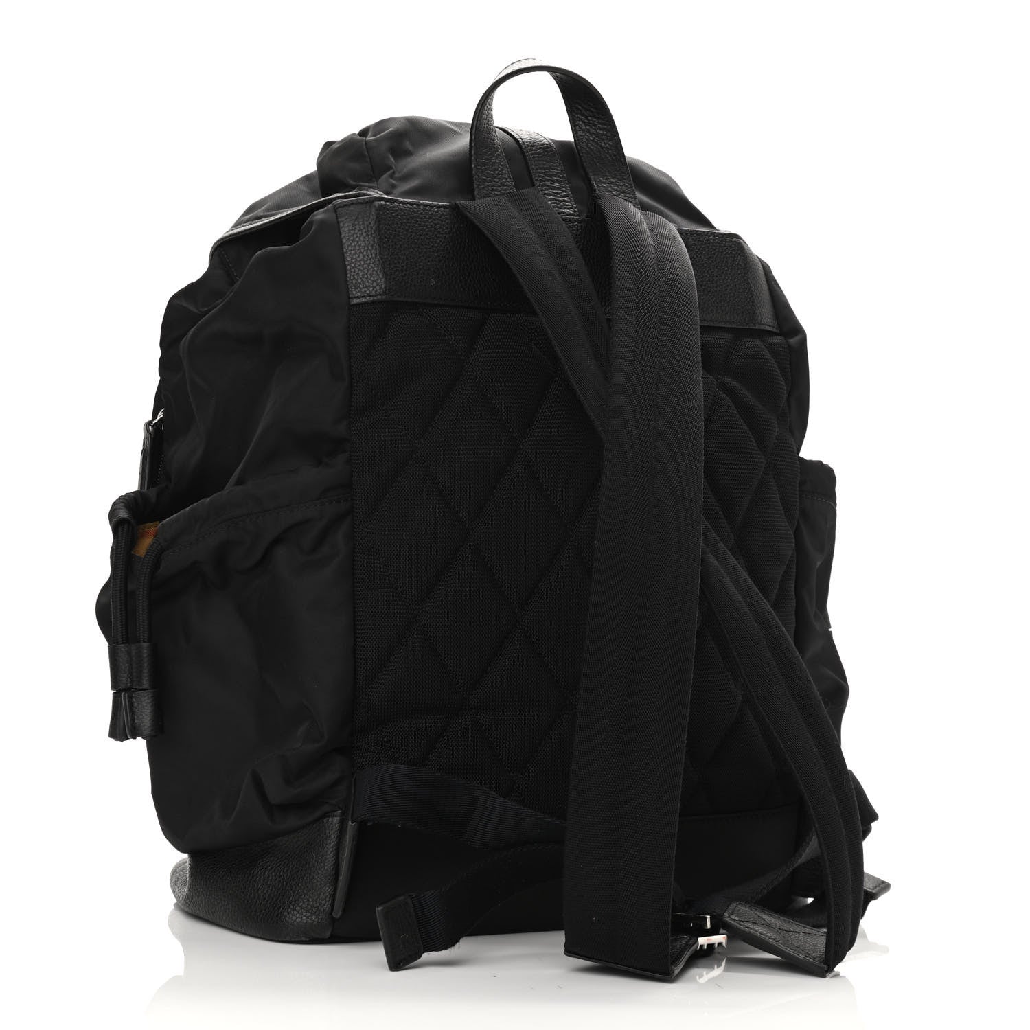 Burberry Nylon Grained Calfskin Watson Diaper Bag Black 3 of 11