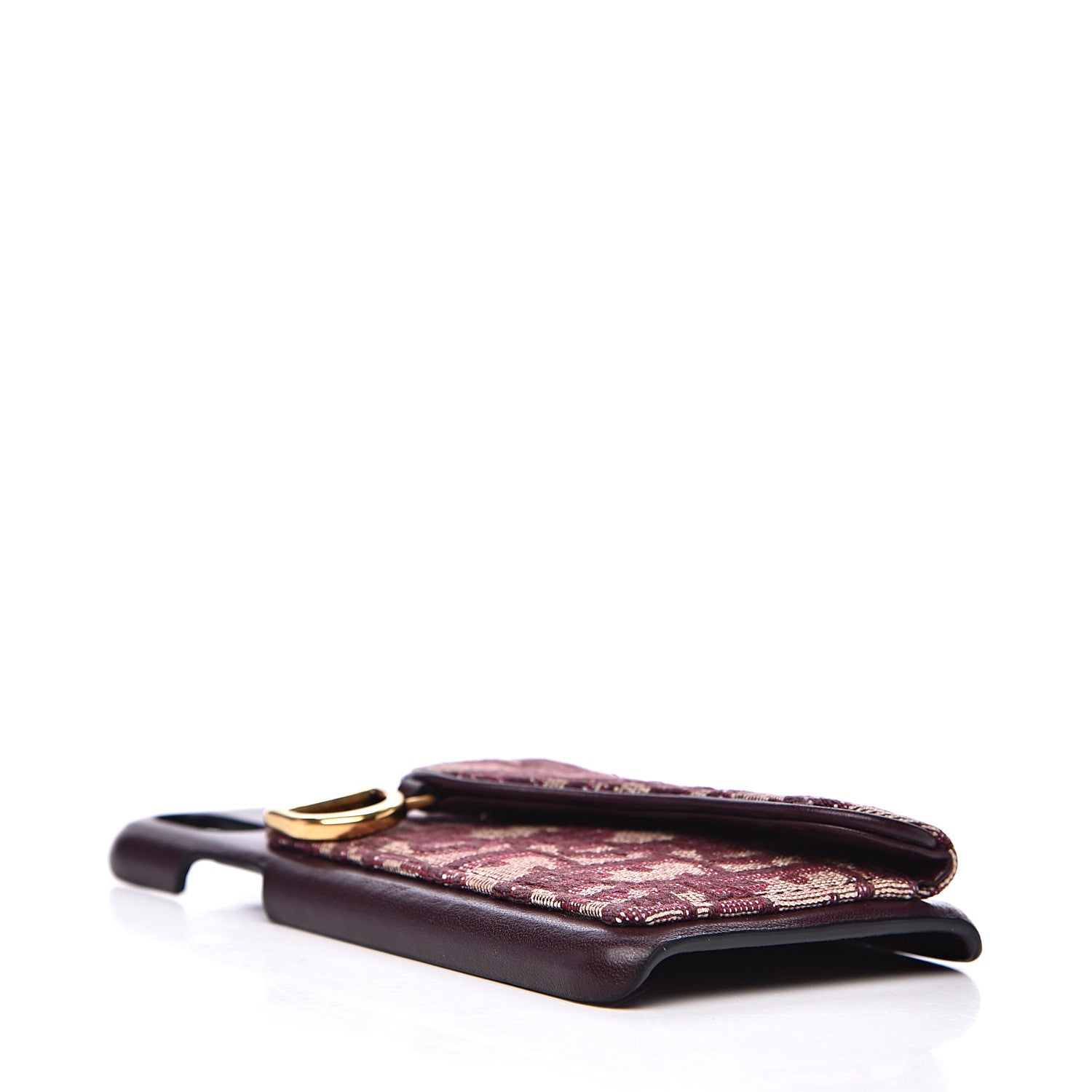 Christian Dior Oblique Calfskin Saddle iPhone X Case Bordeaux 3 of 6