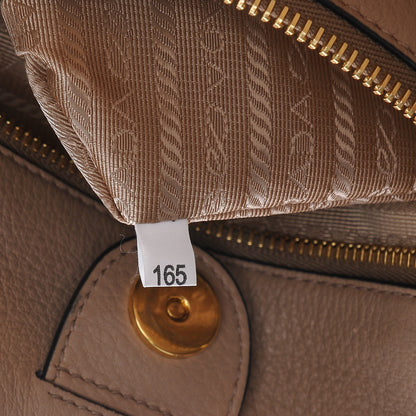 Prada Vitello Phenix Top Handle Bag Cammeo 7 of 7