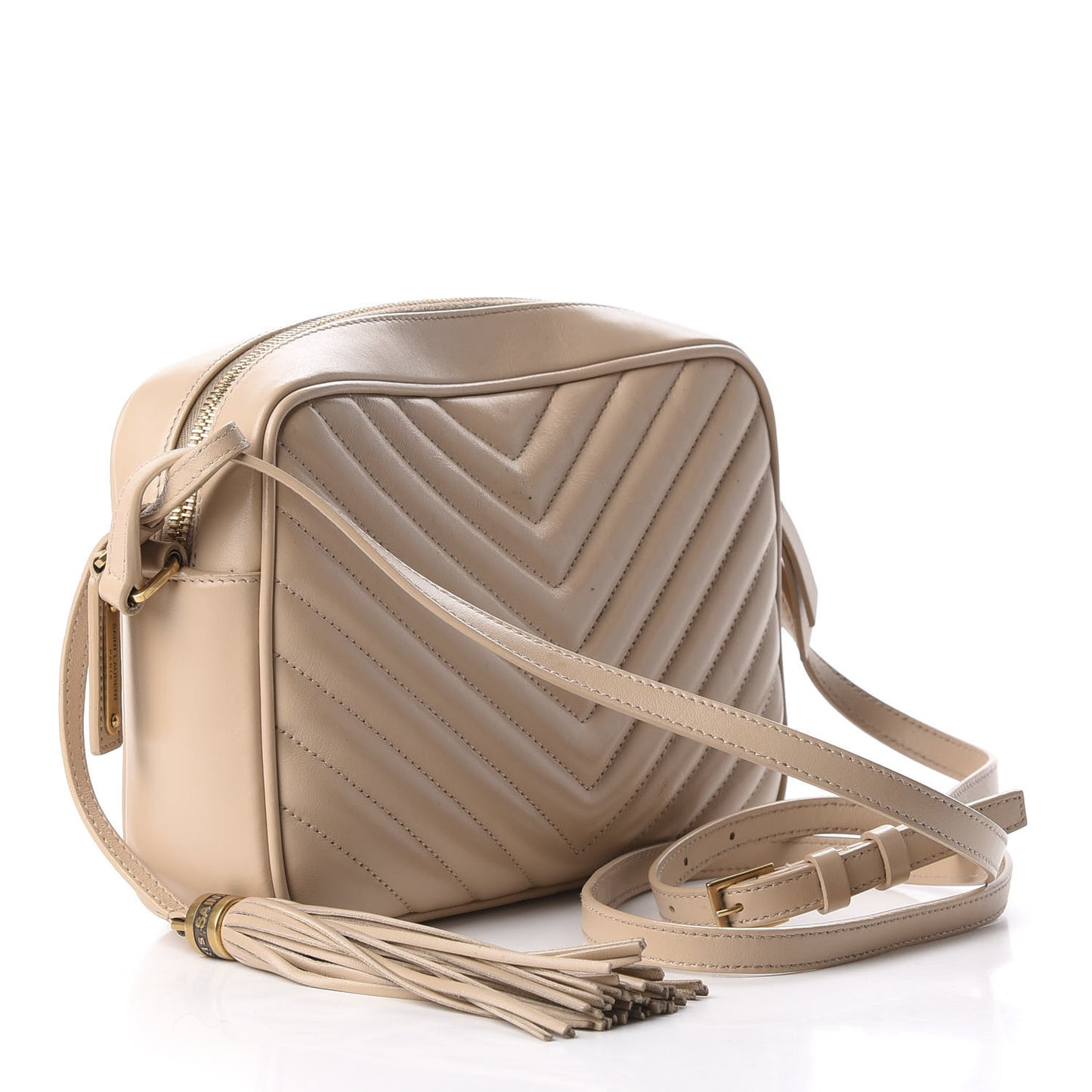 Calfskin Matelasse Monogram Lou Camera Bag Crema Soft