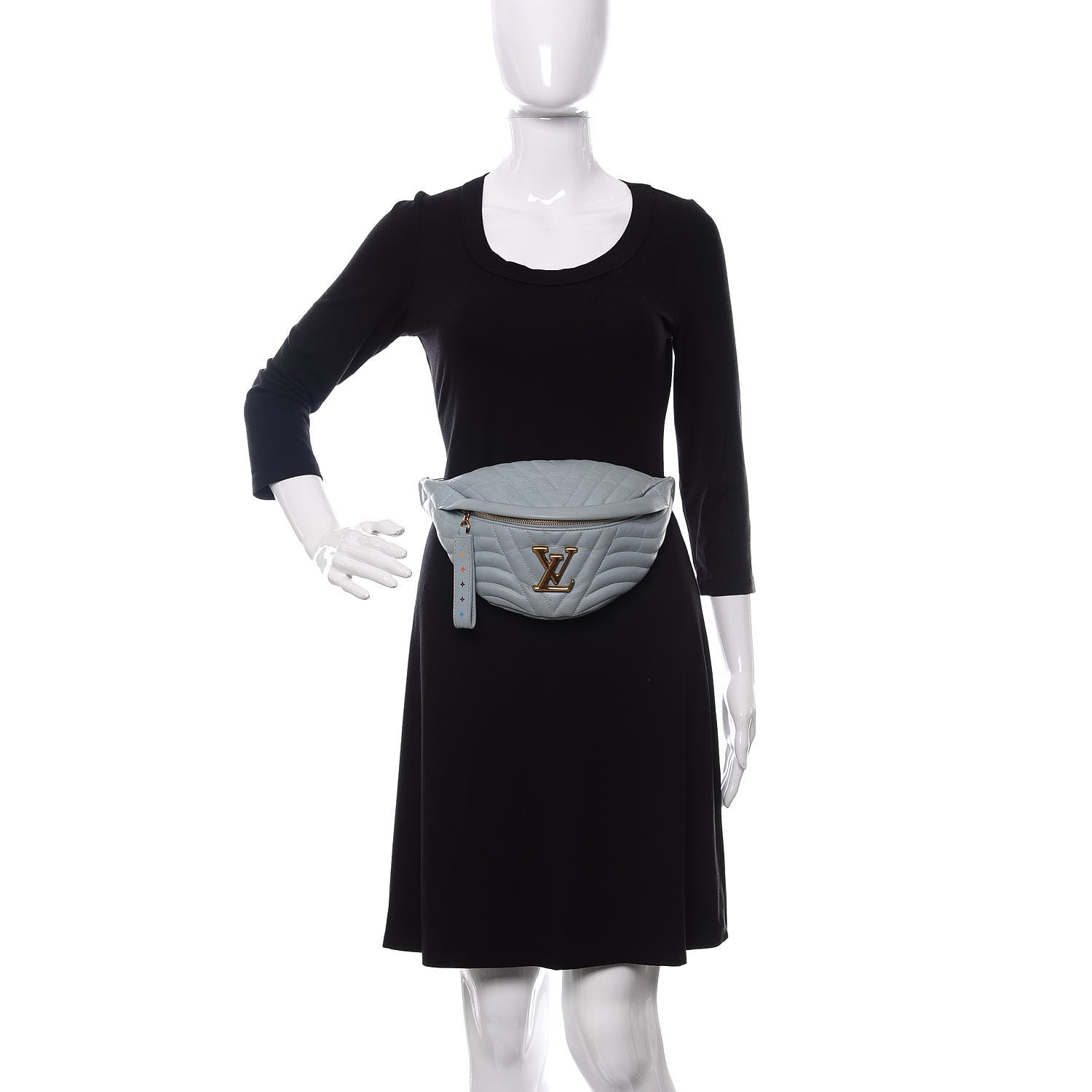 Louis Vuitton Calfskin New Wave Bumbag Porcelain Blue 2 of 12