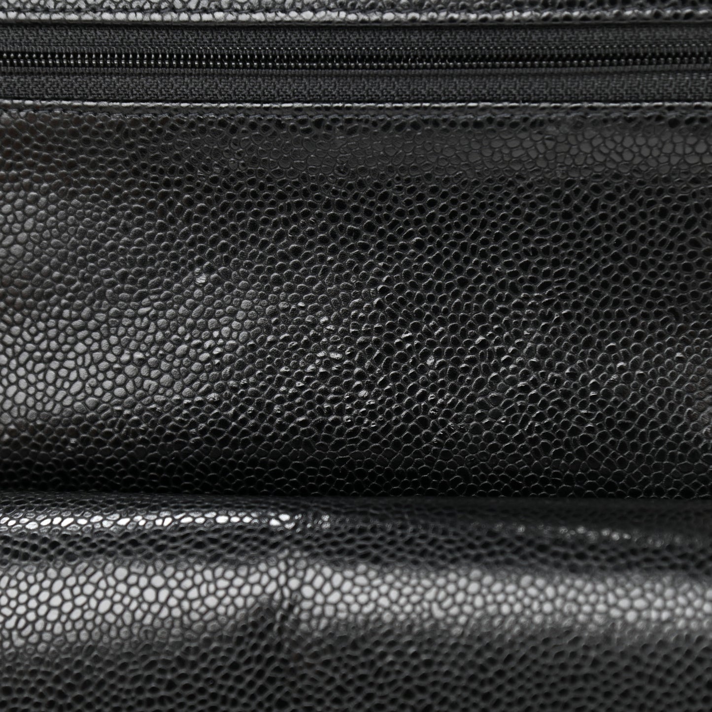 Caviar Quilted Small Double Flap Black