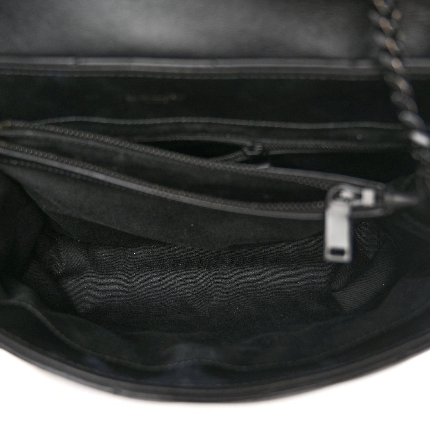 Saint Laurent Calfskin Y Quilted Monogram Monochrome Medium Loulou Chain Satchel Black 5 of 10