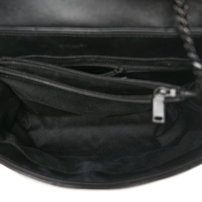 Saint Laurent Calfskin Y Quilted Monogram Monochrome Medium Loulou Chain Satchel Black 5 of 10
