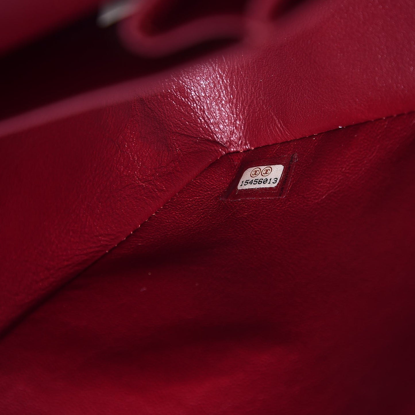 Patent Quilted Jumbo Double Flap Red