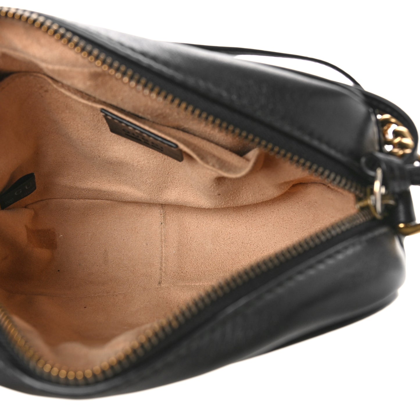 Calfskin Matelasse Mini GG Marmont Chain Shoulder Bag Black