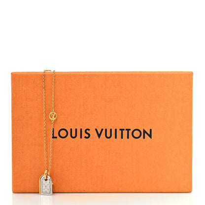Louis Vuitton Nanogram Name Tag Necklace Gold 7 of 7