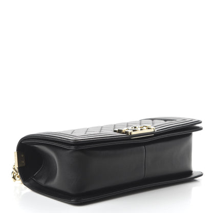 Chanel Lambskin Quilted Medium Boy Flap Black 4 of 10