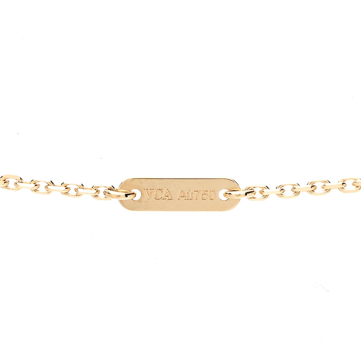 18K Yellow Gold Mother of Pearl Sweet Alhambra Pendant Necklace
