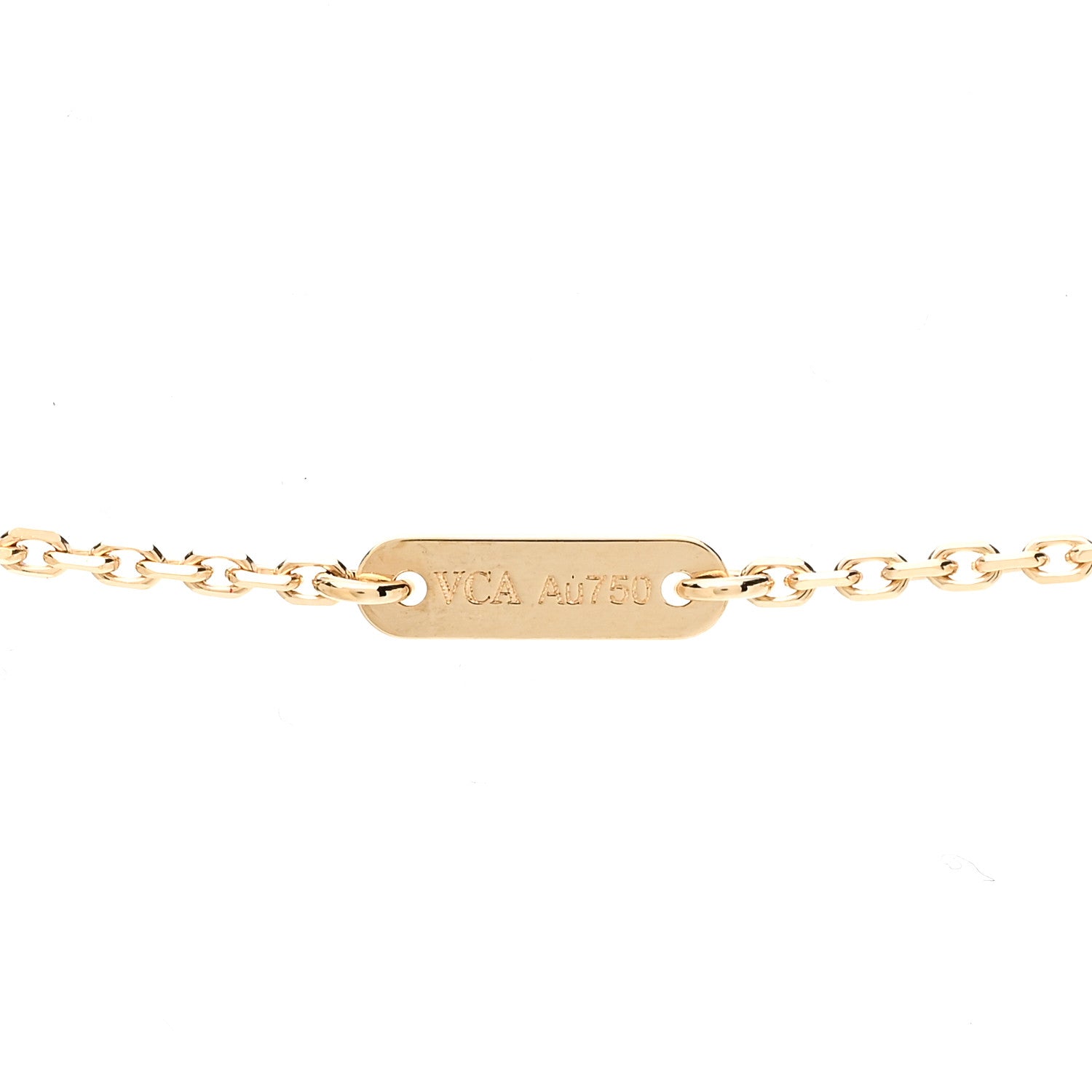 Van Cleef & Arpels 18K Yellow Gold Mother of Pearl Sweet Alhambra Pendant Necklace 4 of 6