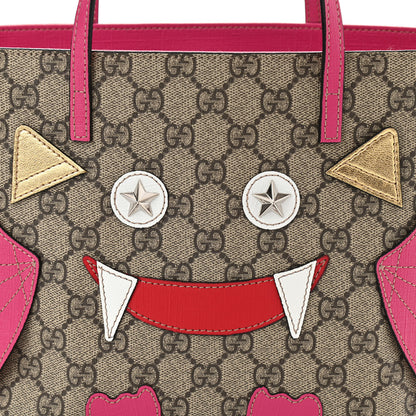 Gucci GG Supreme Monogram Kids Bat Tote 9 of 11