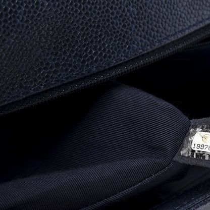 Chanel Caviar Quilted Large Boy Flap Blue 10 of 12