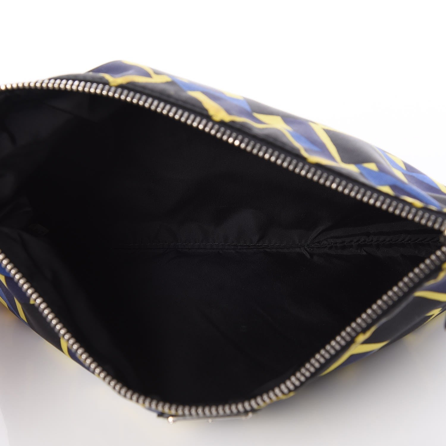 Prada Nylon Pouch Black Yellow Blue 5 of 7