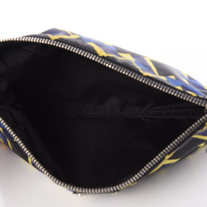 Prada Nylon Pouch Black Yellow Blue 5 of 7