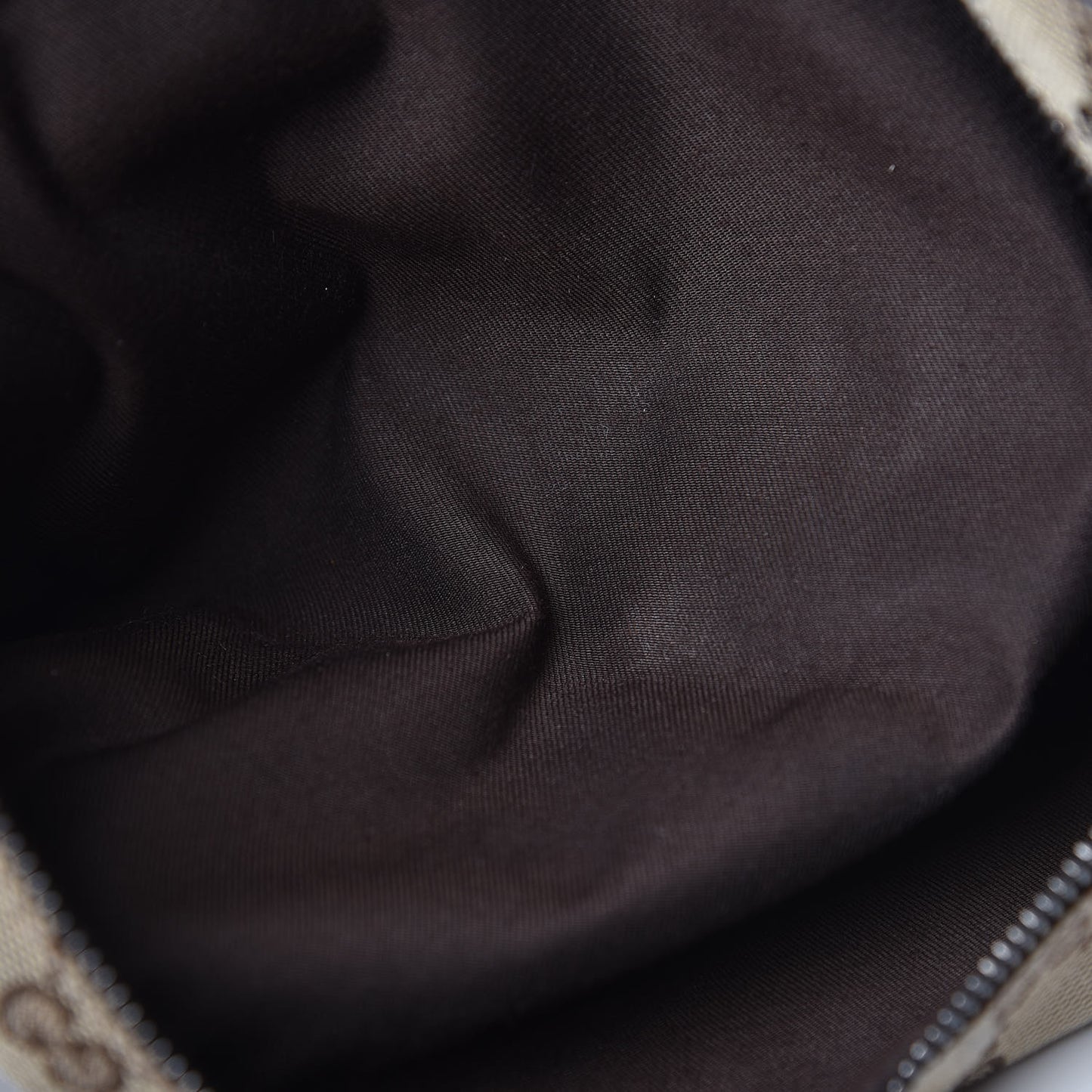 Monogram Web Belt Bag Dark Brown