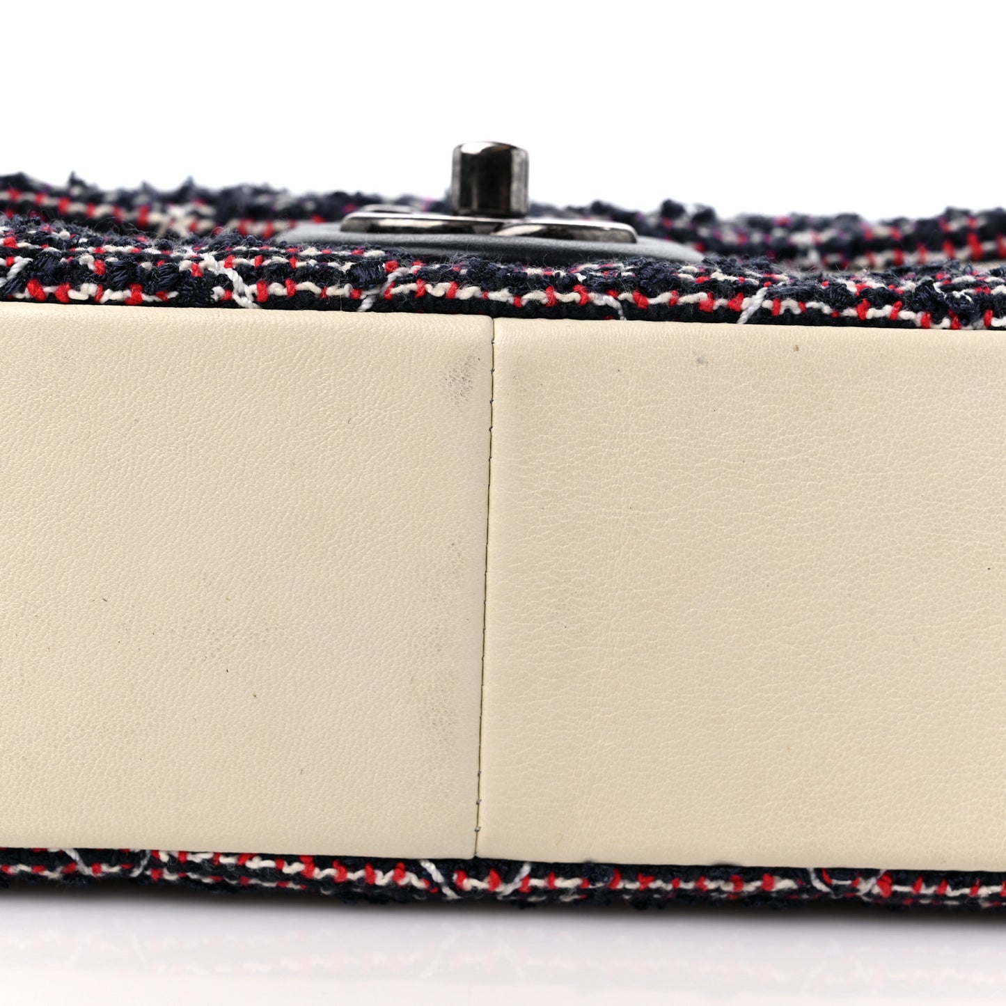 Tweed Quilted Medium Single Flap Blue Multicolor