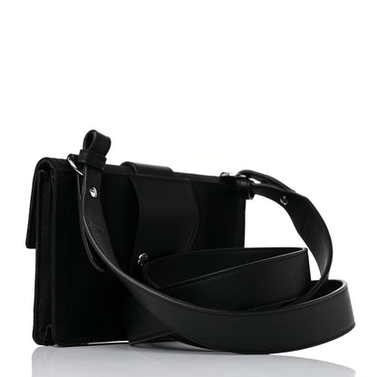 Fendi Recycled Nylon Vitello Grace Light Pequin Baguette Belt Pouch Black 3 of 9