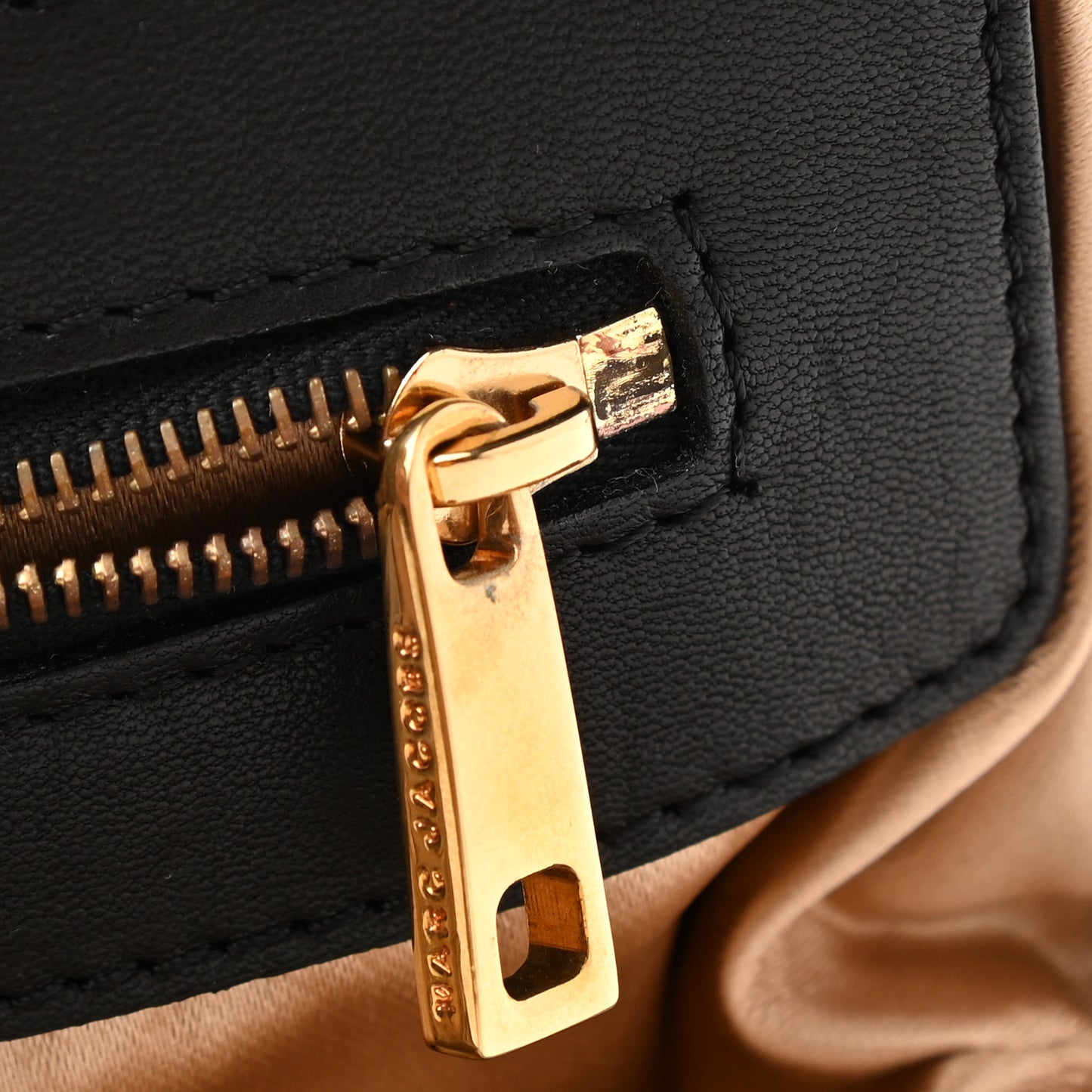 Metallic Lambskin Crystal Stam Bag Gold Black