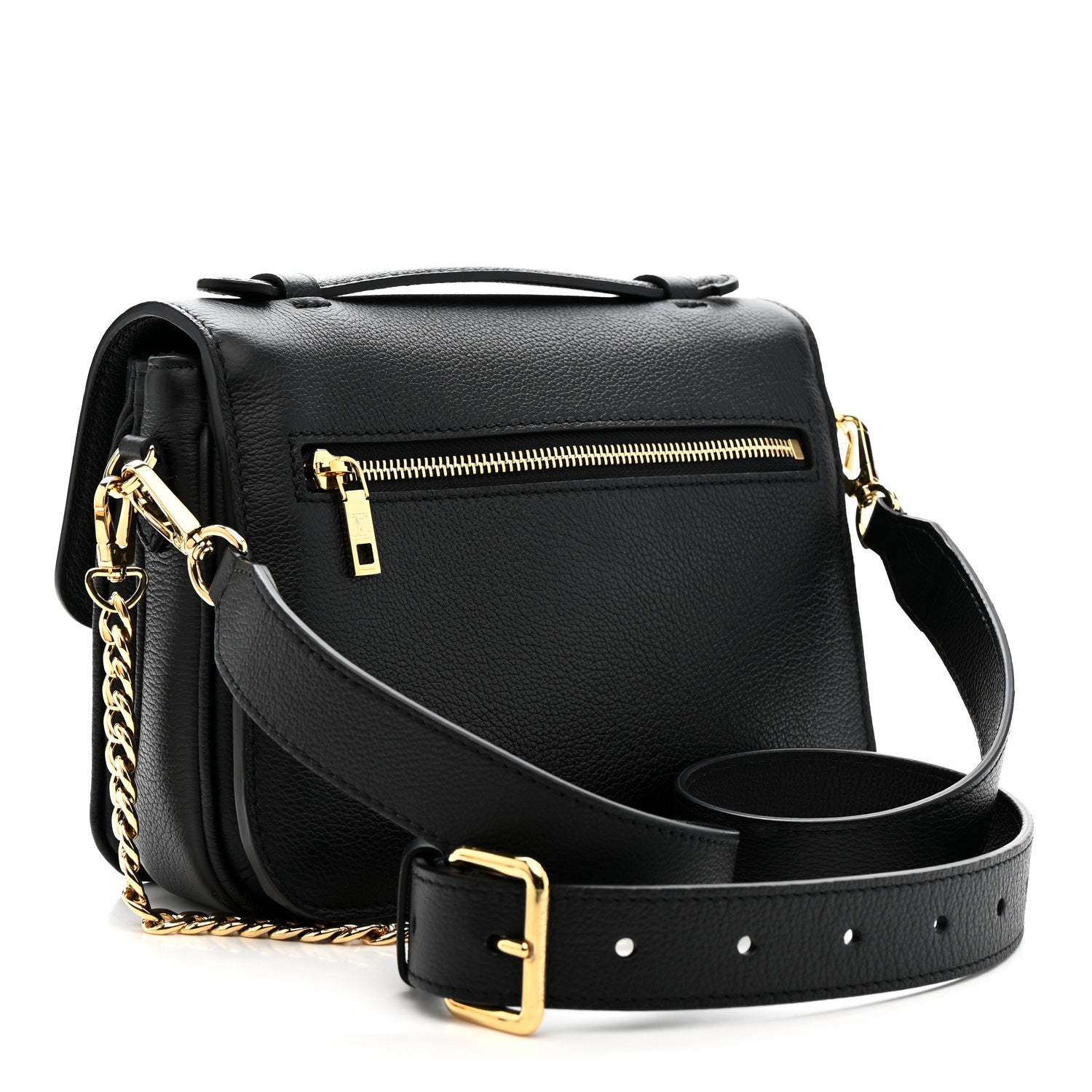 Louis Vuitton Grained Calfskin Lockme Oxford Black 3 of 9