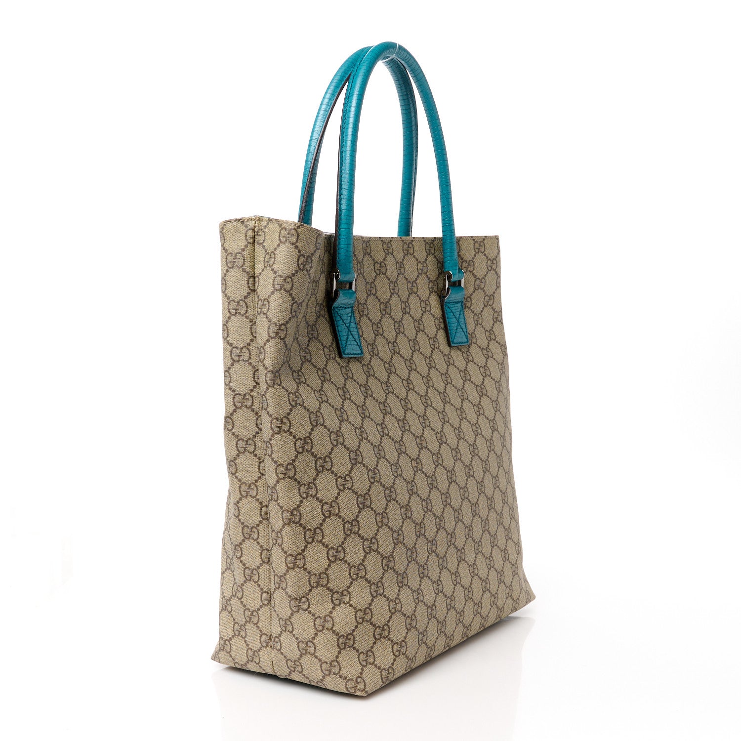 Gucci GG Plus Monogram Small Vertical Tote Turquoise 3 of 13