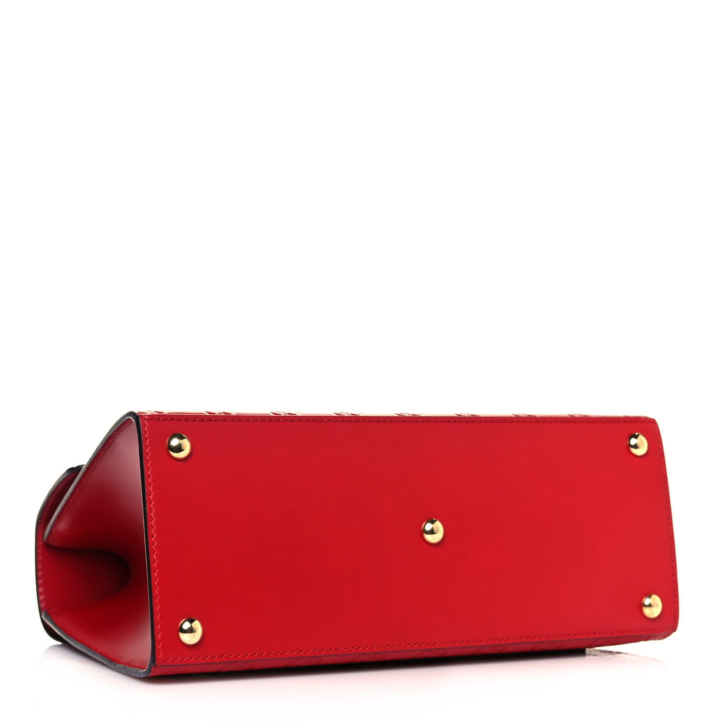 Guccissima Signature Small Padlock Top Handle Bag Hibiscus Red