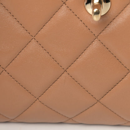 Chanel Lambskin Quilted Medium Trendy CC Flap Dual Handle Bag Light Brown 9 of 10