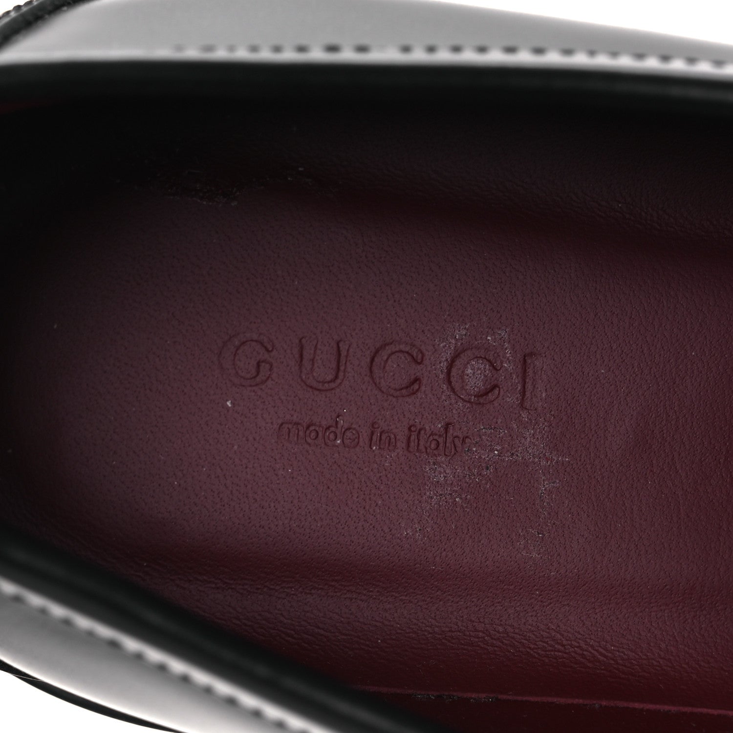 Gucci Calfskin Horsebit Womens Lug Sole Loafers 38.5 Black 9 of 12