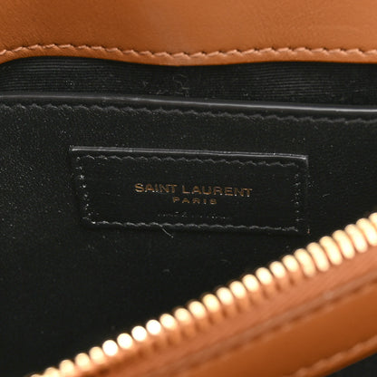 Saint Laurent Suede Calfskin Y Quilted Monogram Small Loulou Chain Satchel Cinnamon 6 of 10