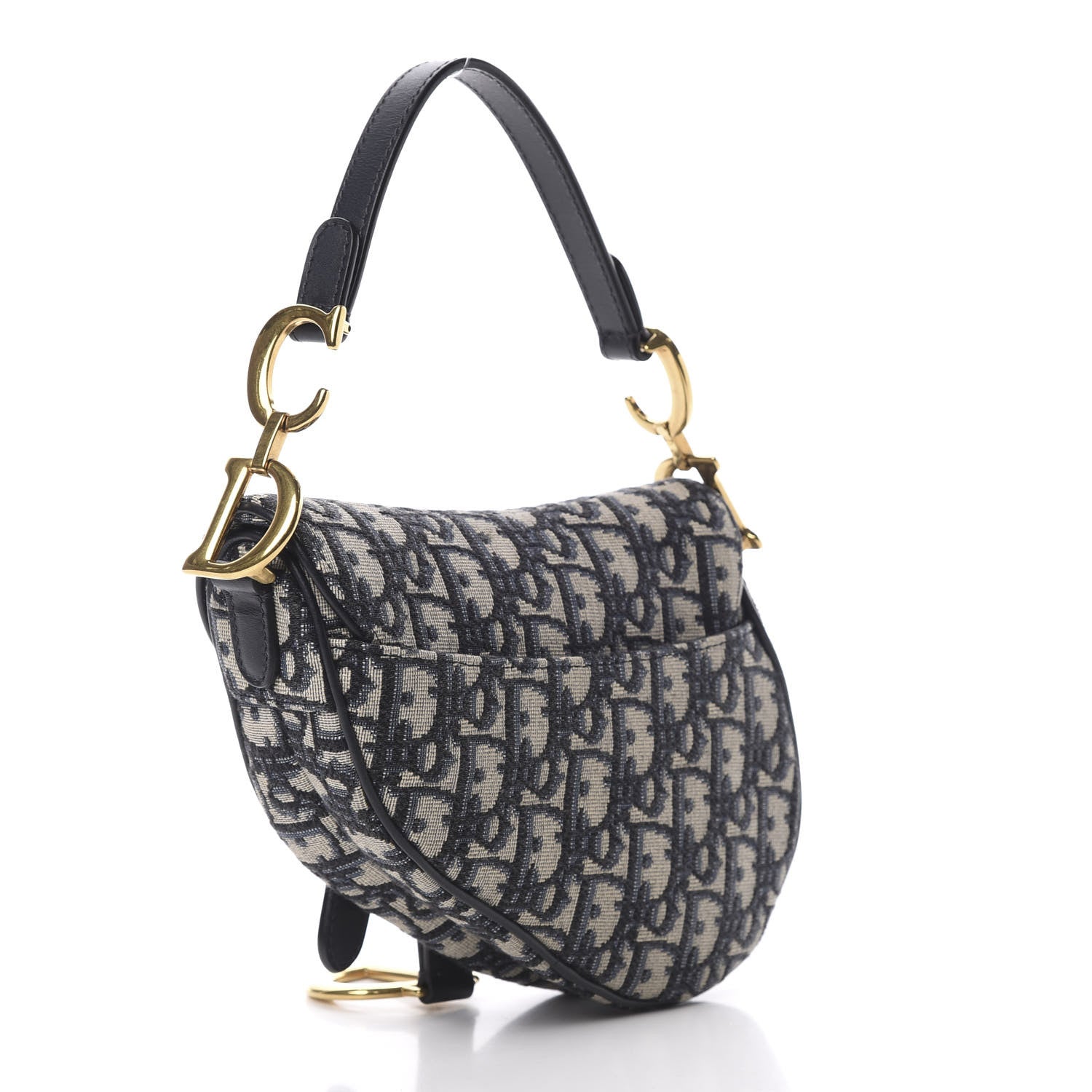 Christian Dior Oblique Mini Saddle Bag Blue 3 of 10