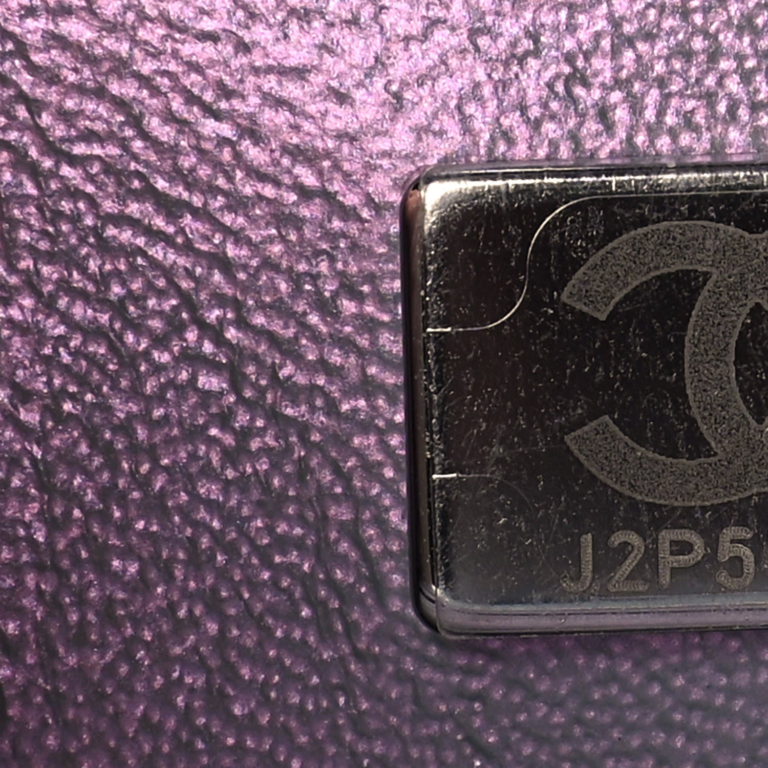 Chanel Iridescent Calfskin Quilted Mini Rectangular Flap Purple 6 of 11