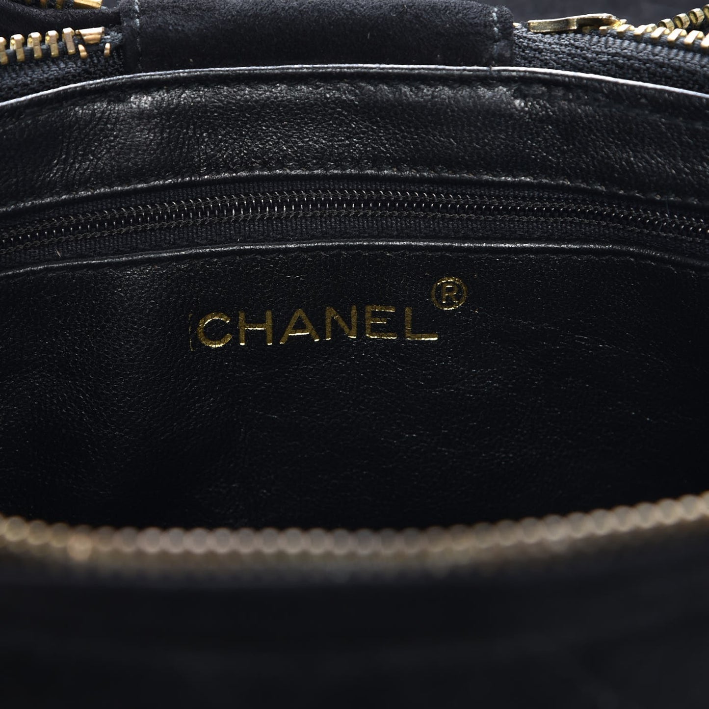 Suede Quilted CC Tassel Shoulder Bag Black