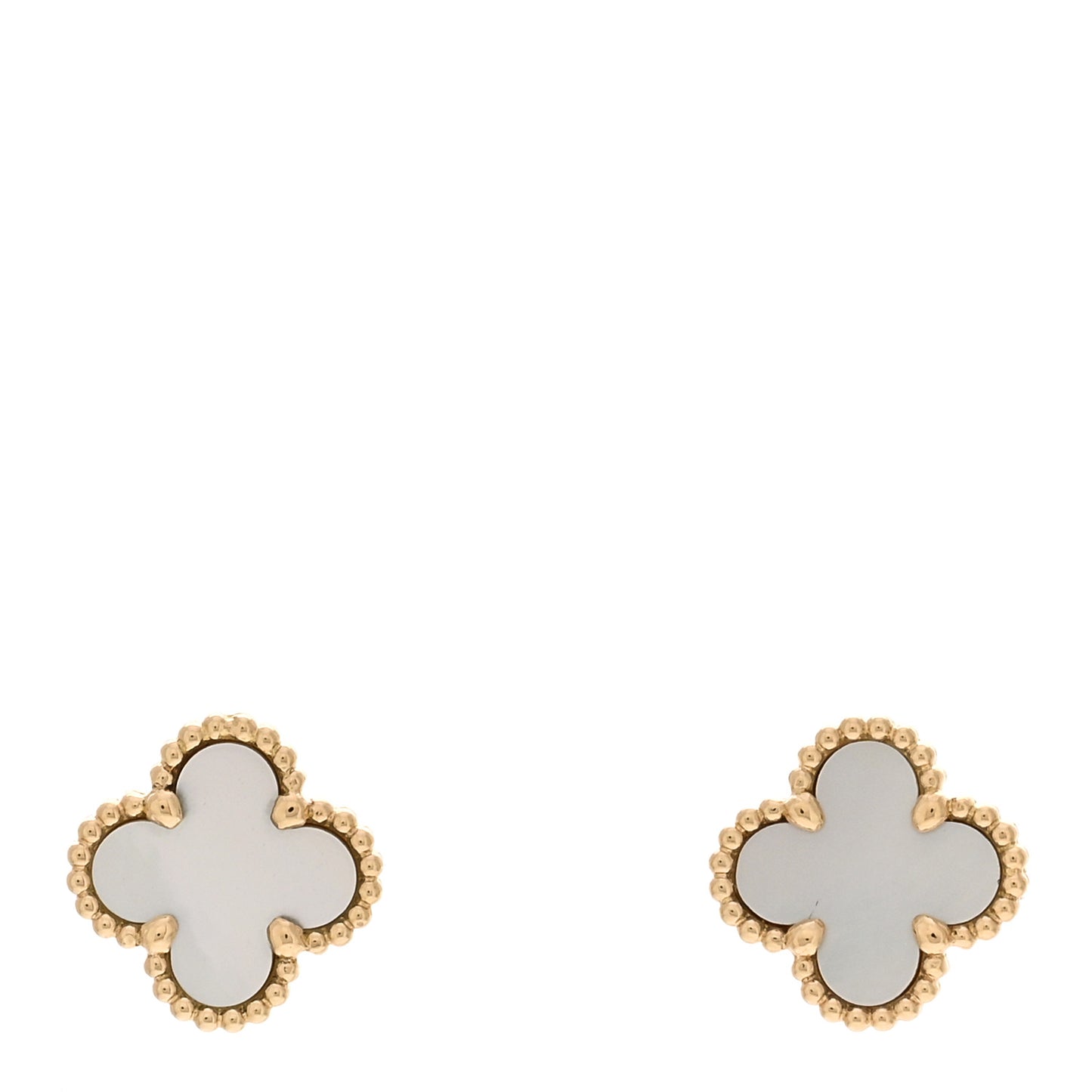 18K Yellow Gold Mother of Pearl Sweet Alhambra Earrings