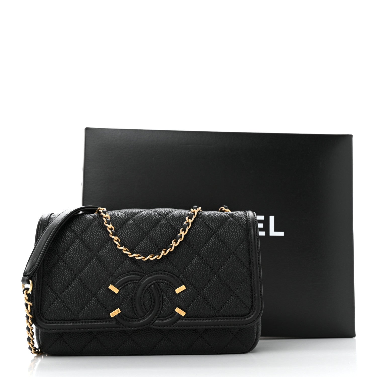 Chanel Caviar Quilted Small CC Filigree Flap Black 11 of 11