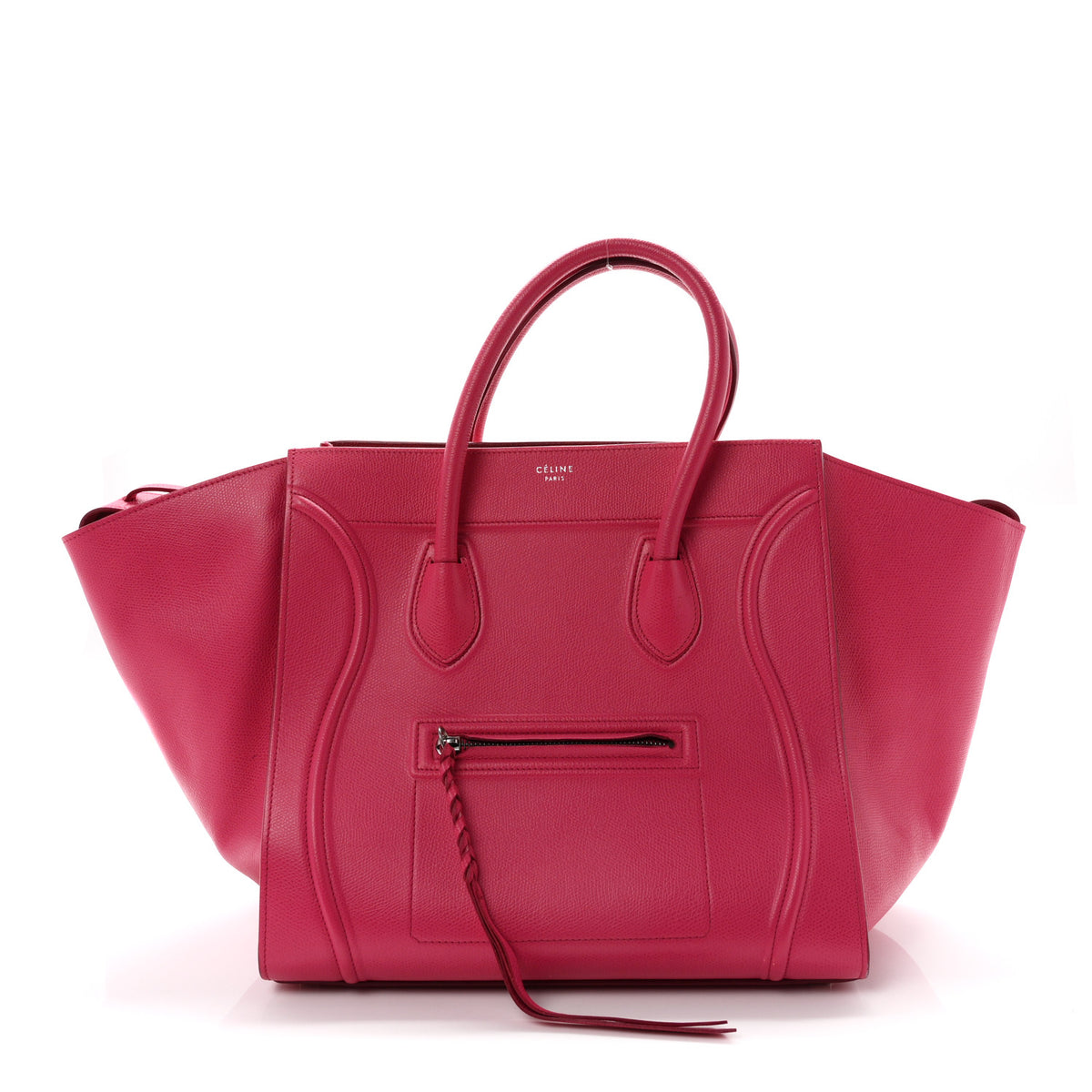 Celine Baby Grained Calfskin Medium Phantom Luggage Fuchsia 1 of 11