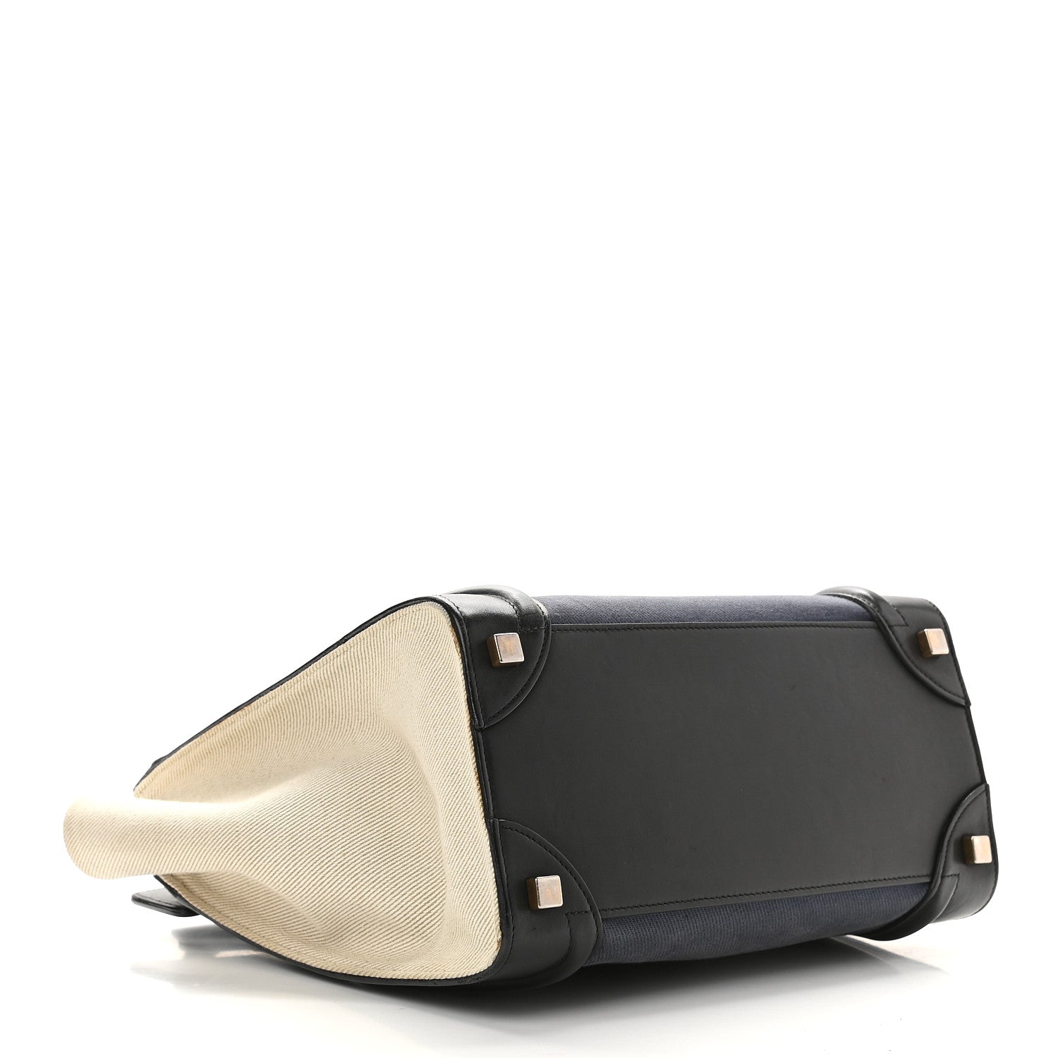 Celine Canvas Smooth Calfskin Micro Tri-Color Luggage Ink 4 of 13