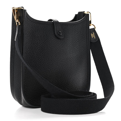 Hermes Taurillon Clemence Evelyne TPM Black 2 of 8