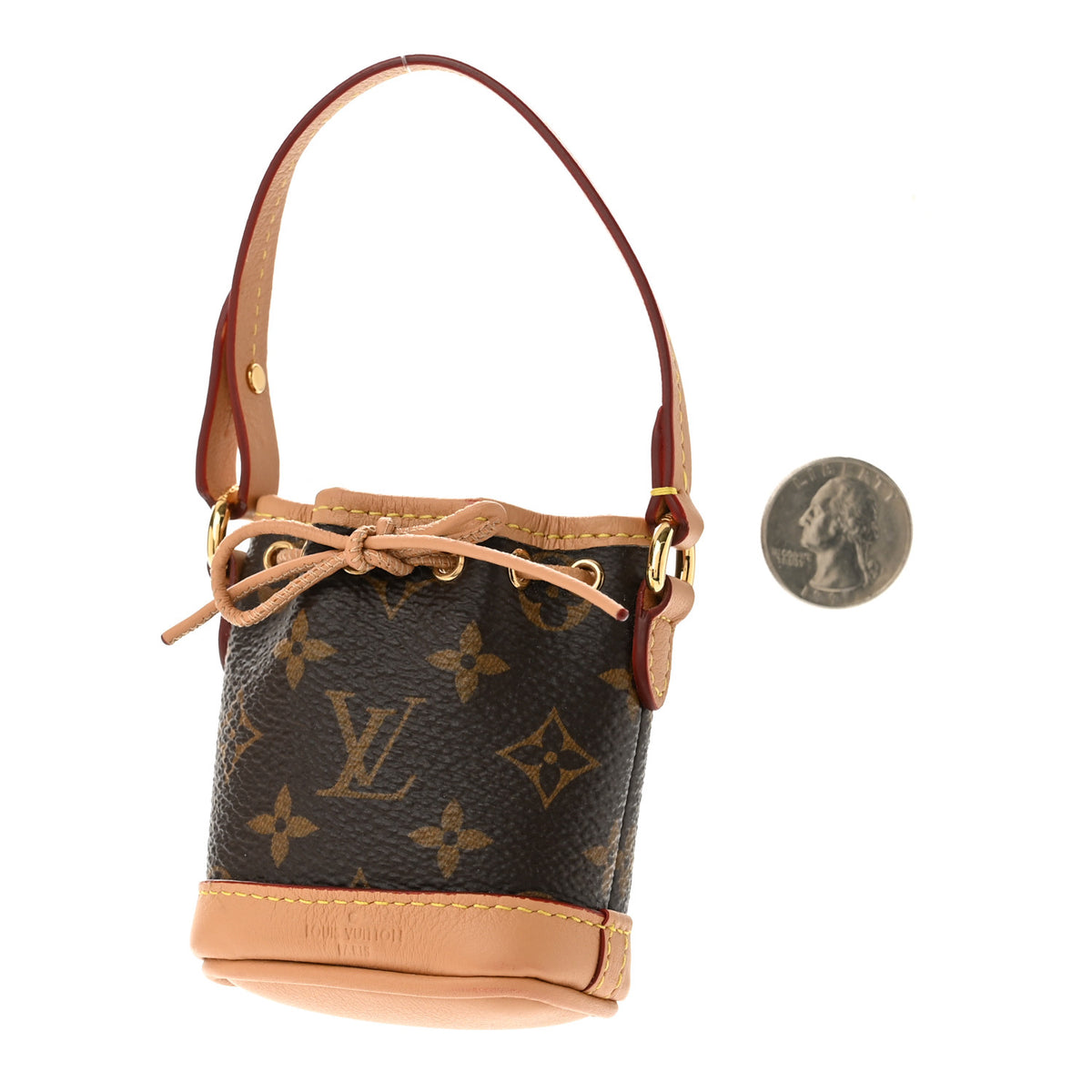 Louis Vuitton Monogram Micro Noe Bag Charm Key Ring 2 of 6
