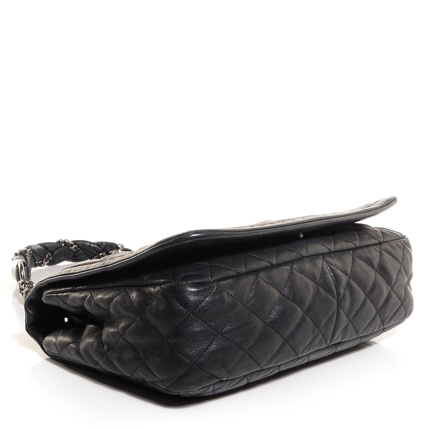 Calfskin Quilted Large Istanbul Flap Black