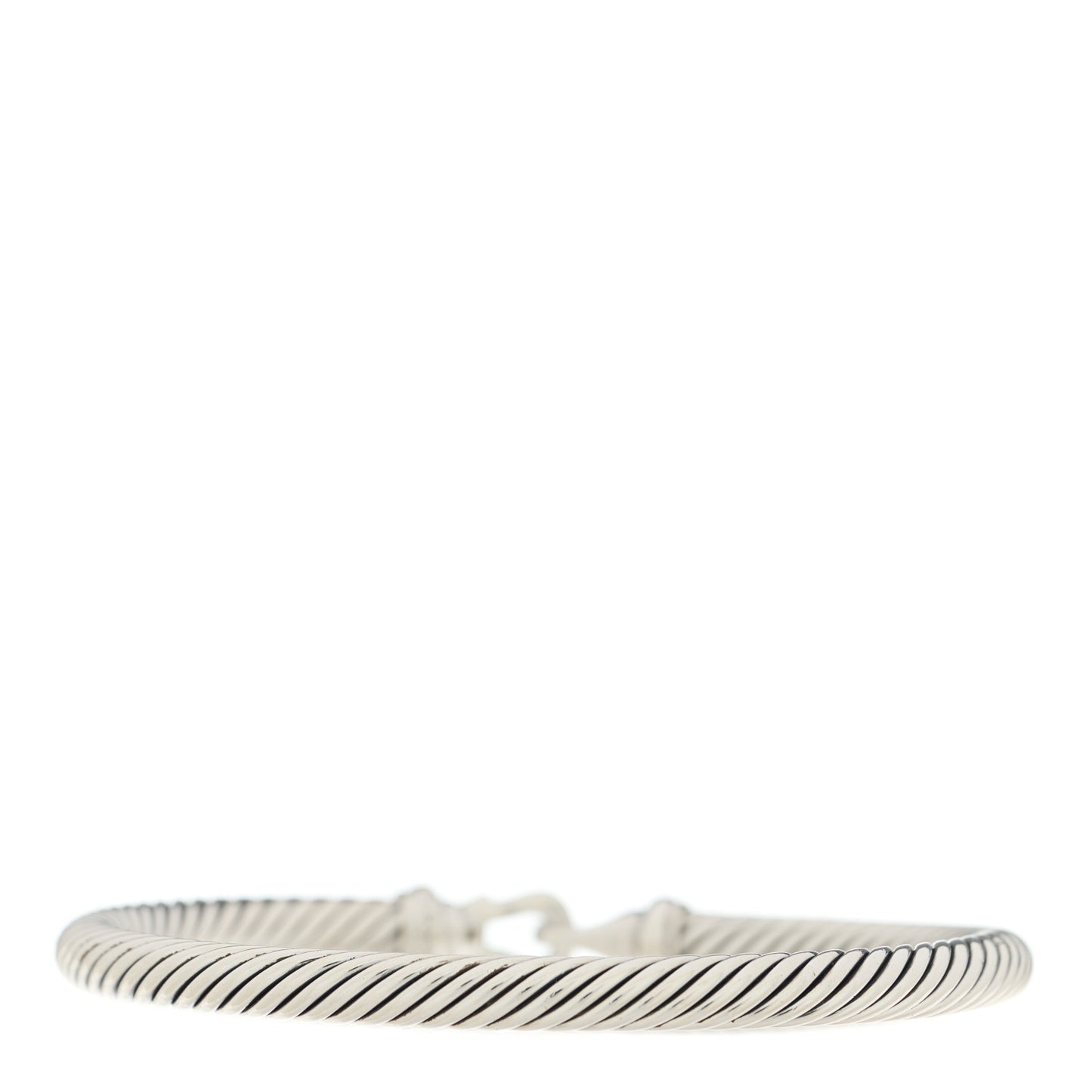 Sterling Silver Diamond 5mm Cable Buckle Bracelet
