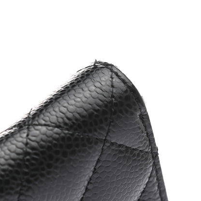 Chanel Caviar Quilted Large Gusset Zip Around Wallet Black 9 of 9
